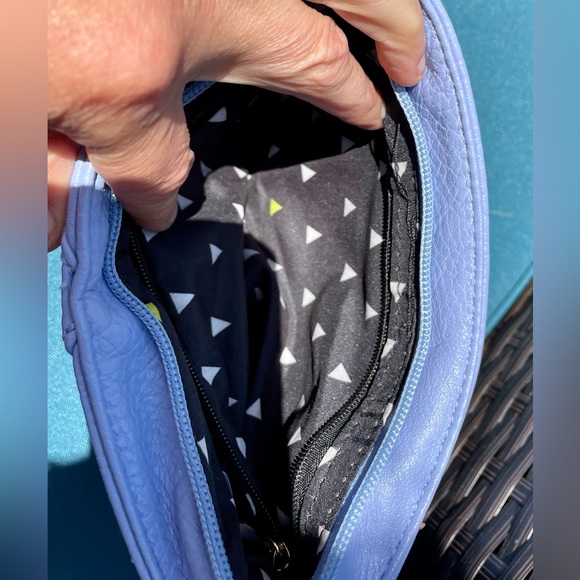 Vegan Leather Lilac Multi Pocket Clutch Purse - Picture 10 of 13